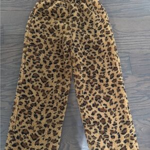 SHEIN Fuzzy Leopard Print Pants